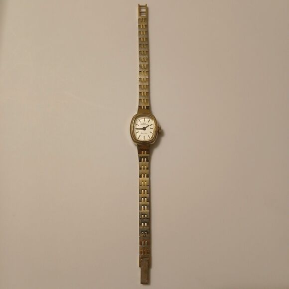 Vintage Jules Jurgensen Women\'s Gold Tone Mechanical Wristwatch France Est 1740 main image 5